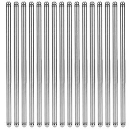 Valve Push Rod, 16pcs Hardened Steel Pushrods Set 5/16in Diameter 7.8in Standard Length Hardened Pushrod Kit Fit for Chevy 55-94 262, 283, 302, 305, 307, 327, 350 and 400 Non Roller Cam Engines