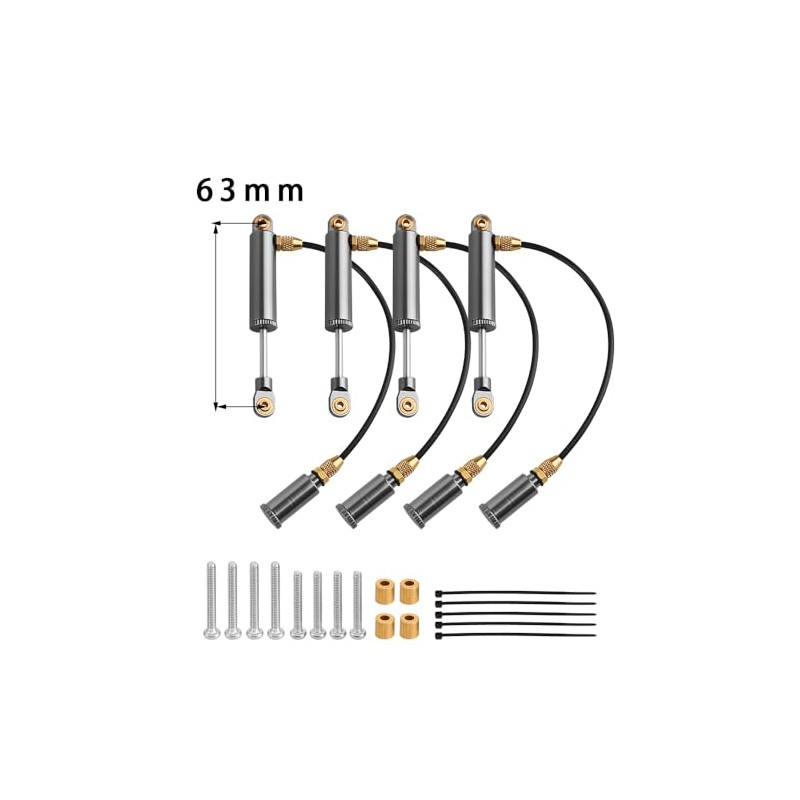 ZIJOT 63mm Desert Lizard Piggyback Internal Spring RC Shock Absorber