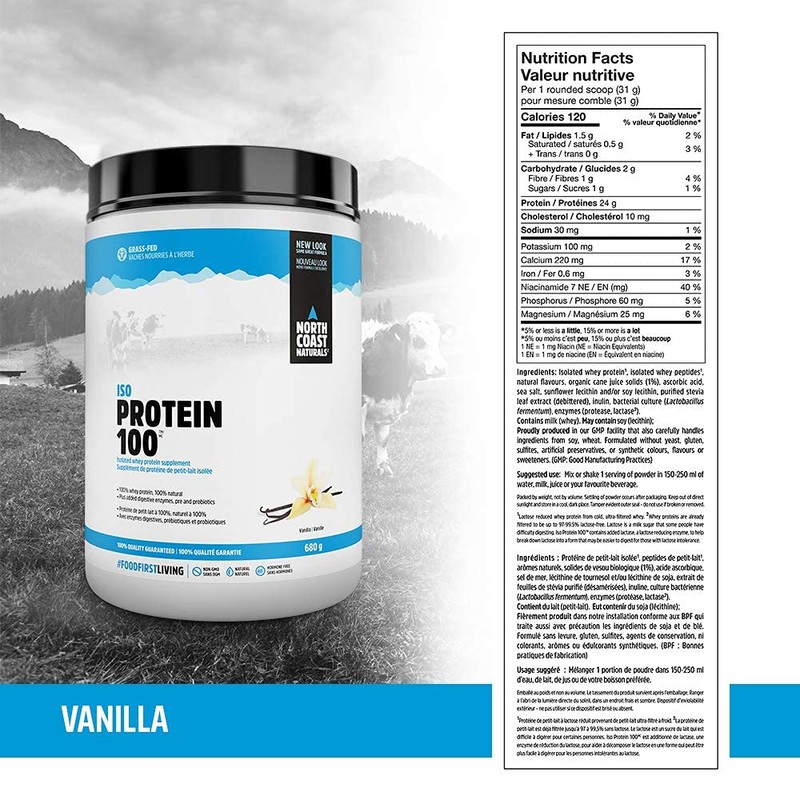 North Coast Naturals- Grass Fed Iso Protein 100- Whey Protein