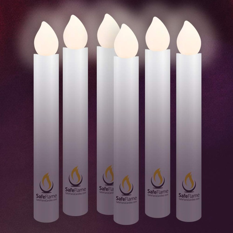 SafeFlame Hand Held LED Candles - Batteries Included - Easy