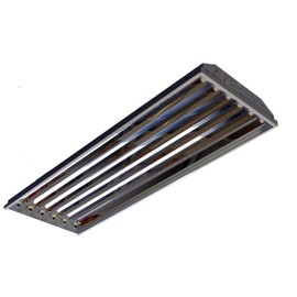 PrimeLights HighBay Fluorescent Fixture 4 Lamp T8 W/Mirror Reflector & Full Steel Body