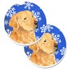 Caroline's Treasures Golden Retriever Winter Snowflakes Holiday Set of 2