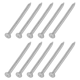 sourcing map 500Pcs Small Hardware Nails, 1.3 x 20mm Carbon Steel Round Head Nail Common Finishing Nail for Household Woodworking Picture Hanging DIY Projects, Silver Grey