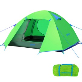Tents for Camping, 3 Person Camping Dome Tent, Backpacking Tent Waterproof Lightweight Portable for Outdoor Camping Hiking Beach (Aviation Aluminum Pole, Green)