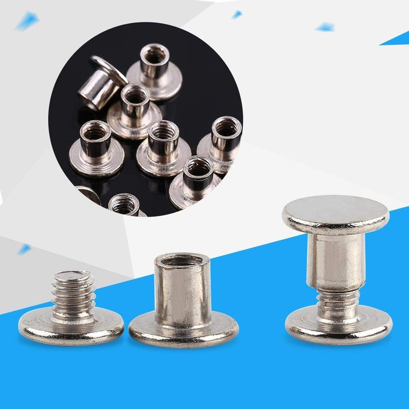 Rivets, 100PCS Binding Chicago Screws Nail Rivets Photo Album Leather