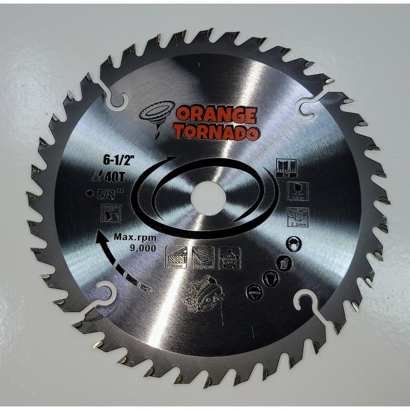 ORANGE TORNADO 6 1/2" 40 Tooth ATB Saw Blade…