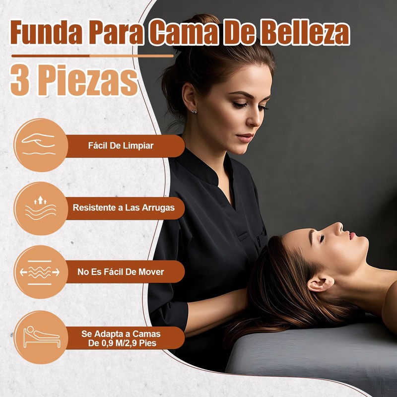 Massage Bed Sheet Set 3 Pieces Soft Breathable Reusable Bedding