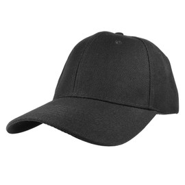 Gelante - Gorra de béisbol lisa, correa trasera ajustable, 3 unidades, Negro -, One Size