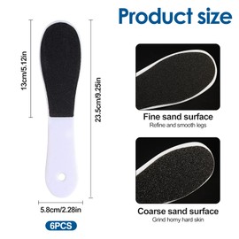 Double-Sided Foot File, 6pcs Foot Rasp Files Disposable Foot Rasp Manicure File, Foot Files for Hard Skin, Emery Boards for Feet