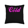 Pink Ice Cold Pink Color Graphic Throw Pillow