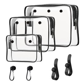 choshion Clear Insert Bag Accessories for Beach Tote Bag, Clear Travel Storage Inner Pouch for Cosmetic, Toiletry & Makeup Brush Organizer Divider