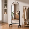 Arched Full Length Mirror with Wheels 65" x 24", Adjustable