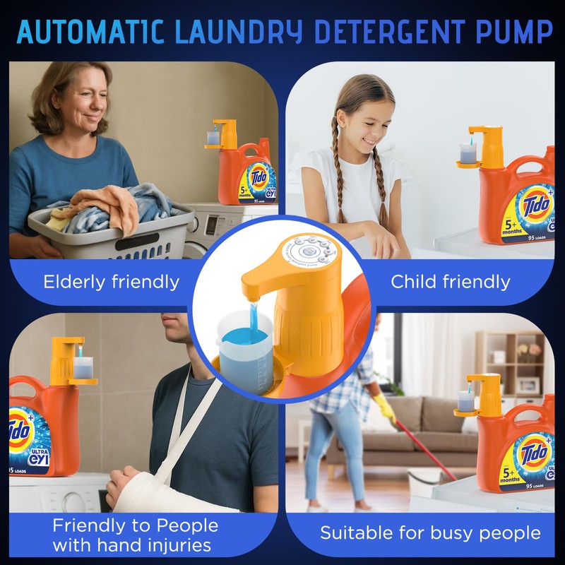 Arlion Detergent Dispenser, Auto Laundry Detergent Dispenser with Silicone Laundry