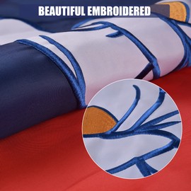 VICDRIA Mississippi State Flag 6x10 Ft, Deluxe Full Embroidered Heavy Duty 100% Polyester Durable MS Outside Flags, Indoor/Outdoor, Sewn Stripes and Brass Grommets