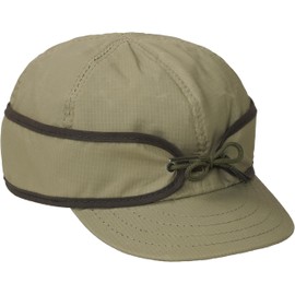 Stormy Kromer Adjustable Trail Cap, Water-Repellent, 100% Waxed Cotton Ripstop, Washable for Outdoor Adventures, Stone, Small/Medium