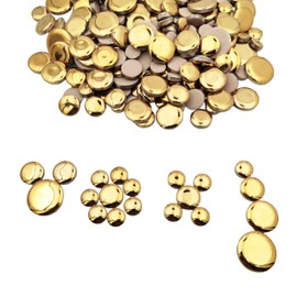 280PCS Iridescent Round Ceramic Mosaic Tiles for Crafts Bulk,1.1LB Circle Mosaic Pieces for Flowerpots, Vases, Cups, Garden and Home Decor DIY Mosaic Making Supplies (Gold)