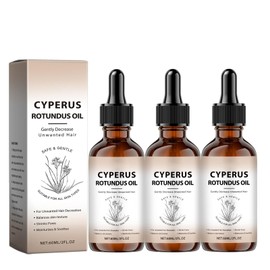 3 Pcs Cyperus Rotundus Oil for Hair Removal,Natural Moisturizes and Soothes The Skin Cyperus Rotundus Oil for All Skin Types Hair Removal.(180 ML)