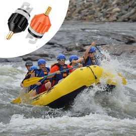 Pack of 2 Inflatable SUP Pump Adapter, Paddle Board SUP Valve Adapter for Inflatable SUP Inflatable Boat Paddle Board SUP Board for Dinghy Valve Adapter (Orange + Black)