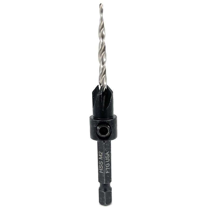 FTG USA Adjustable Wood Countersink Drill Bit #6 (9/64") for