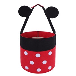 Easter Basket with Handles for Kids, Happy Easter Gift for Easter Egg Hunts Decorations Candy Gifts Storage (M mouse B)