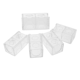 WHAMVOX 5pcs Transparent Pool Chalk Holder Lightweight Case for Billiards Effortless Chalk Retrieval Durable Storage for Cue Sports and Recreation