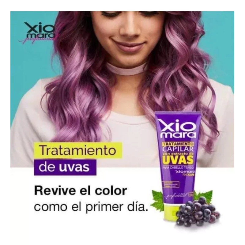 Xiomara Tratamiento Extracto Uva Cabello Teñido 200g 12 Pz