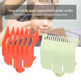 Attachment Guide Combs, Easily Position Easy Buckle Clipper Guards Cutting Guides Prevent Scalp Injuries Control Length for Barber Shop(Red and green)
