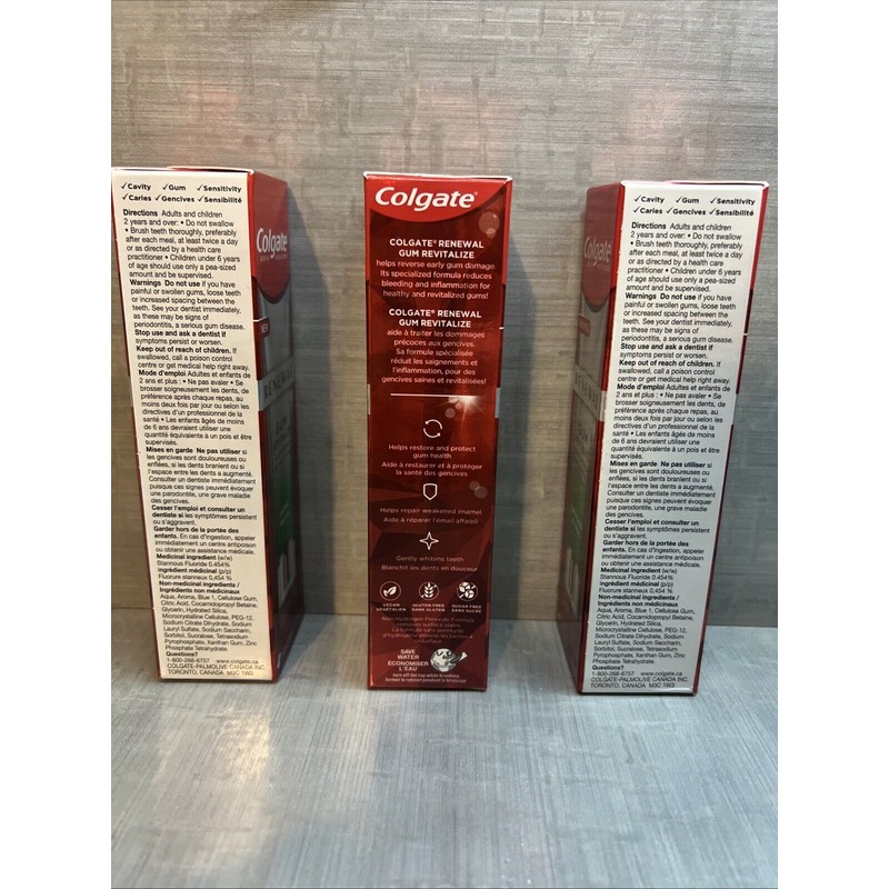 Colgate 3 x Colgate RENEWAL - Revitalizes Gums - Enamel