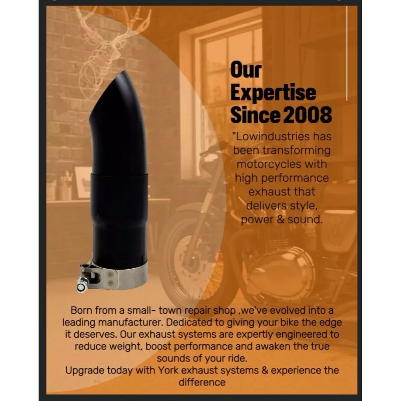 York Exhaust 1998 - 2006 CBR 600 F4i Short Stubby
