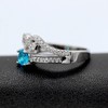 Uloveido Y2867 - Anillo para mujer con circonitas cúbicas redondas,