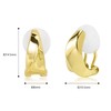 FH.bird Women's Earrings, Painless, Simple, 18K Gold, Curved Design, Hypoallergenic,