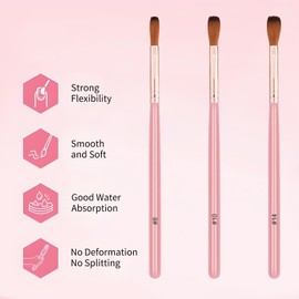 3 Pcs Acrylic Nail Brush Set,Size 8/10/14 Nail Brush Set,Nail Extension Art Design Women Gift Set,Nail Art Brushe for Gel Nail, Acrylic Powder Brush Sets,Manicure&Pedicure Brushes for Professional Use