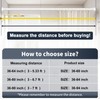 YNL White Shower Curtain Rod 36-94 Inch(3-7.8ft), No Slip No