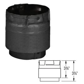 M&G DuraVent Black 175313 3" Appliance Adapter Pellet Vent, Diameter: 3"