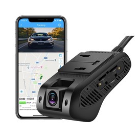JC400P Dash Cam 4G Live Video, 1080P Front and Inside Dash Camera, Built-in Real Time GPS Tracking with SOS Alert, Fence Alert, Loop Recording, 24H Monitor Remotely