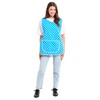 Ladies Polka Dot Design With Piping Tabard Apron Overalls Front