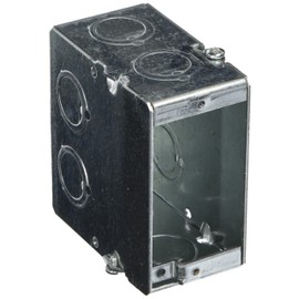 Hubbell Raco 689 1-Gang Masonry Box, Gangable, 3-1/2 in. Deep, Ten TKO's