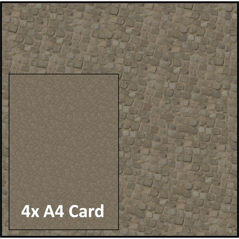 Cobblestone Natural Cobbles Scenery Modelling Card for Model Railways, Dioramas