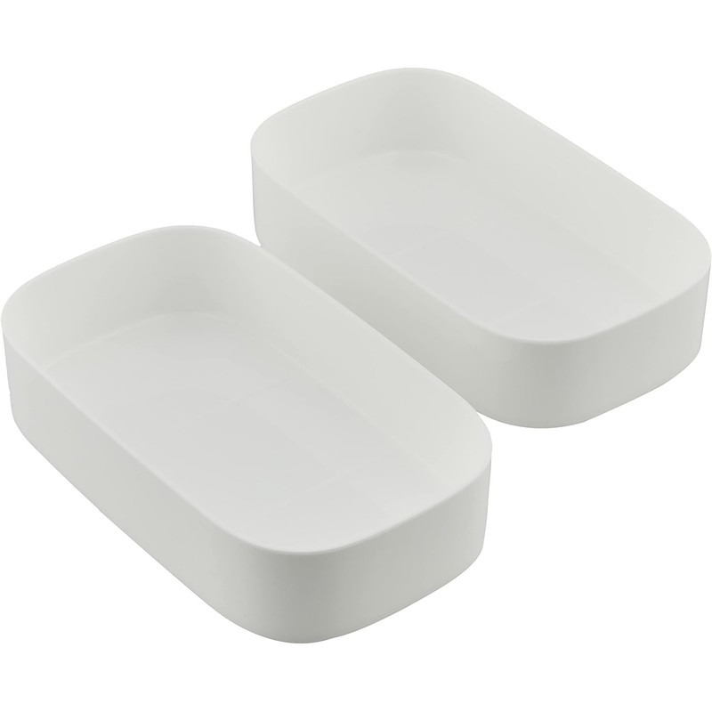 Edge Oval 2-Tier Lunch, 28.7 fl oz (800 ml), White