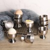 Yitobici Stainless Steel Egg Cups with Base, Stackable, Set of