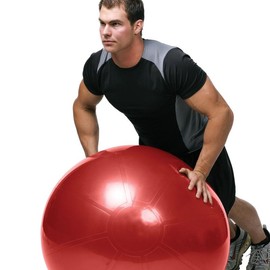 Super Ball - Commercial Grade Stability Ball - Diameter: 65 cm (RED ONLY)