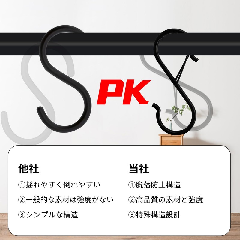 S Shaped Hooks, Set of 8, Kyododo Ya, S Hooks,