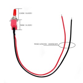 Podazz 8pcs Mini Toggle Switch SPST 2 Position 2 Pin On/Off Button