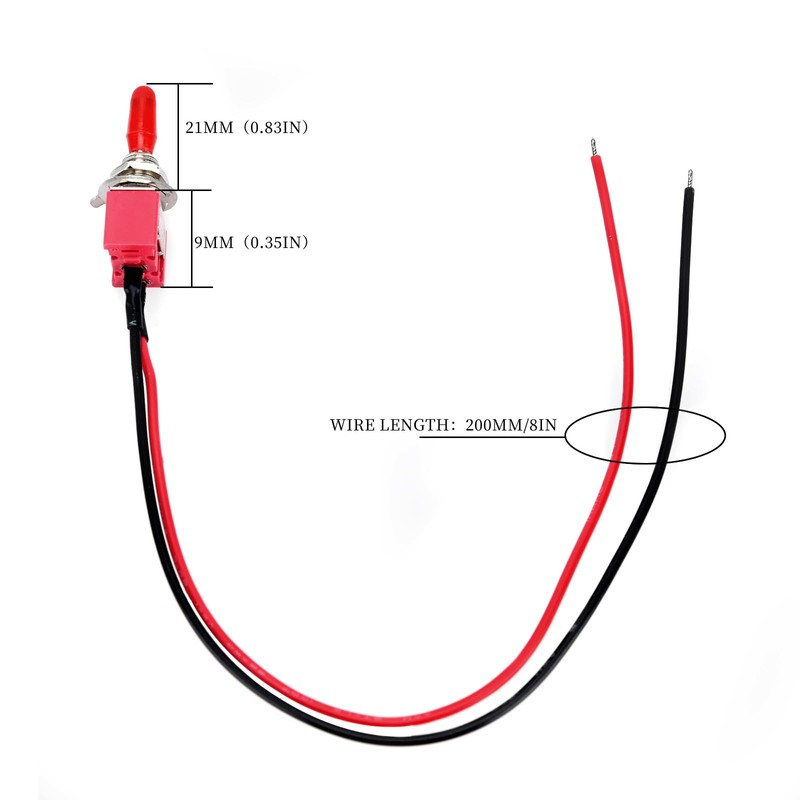 Podazz 8pcs Mini Toggle Switch SPST 2 Position 2 Pin