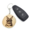 Promotech Cool Bunny Handmade Laser Engraved Single Piece Wooden Keyring,