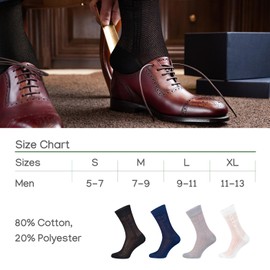 Calcetines de vestir para hombre, ultra delgados y transpirables, de algodón para hombre, calcetines súper suaves y ligeros para hombres, 5 pares, Negro -, Small
