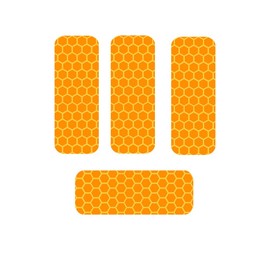 biinfu Reflective Decals Safety Stickers Waterproof Warning Tapes Conspicuity Diamond Grade Rear Rectangle Warning Reflective Diamond Stickers-White