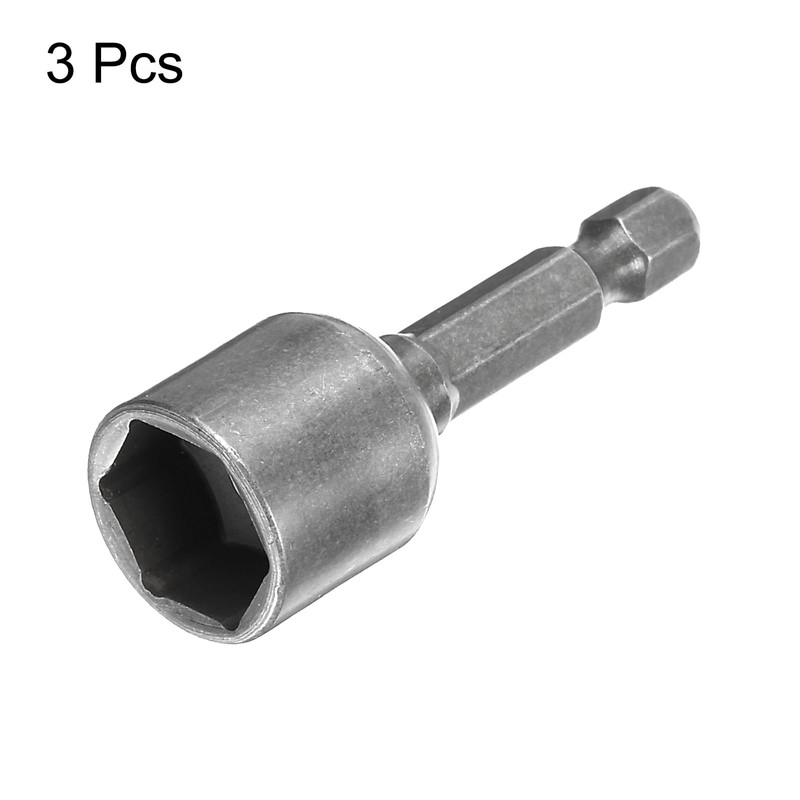 sourcing map 3pcs Hex Nut Driver Drills Bit 1/2" 6-Point