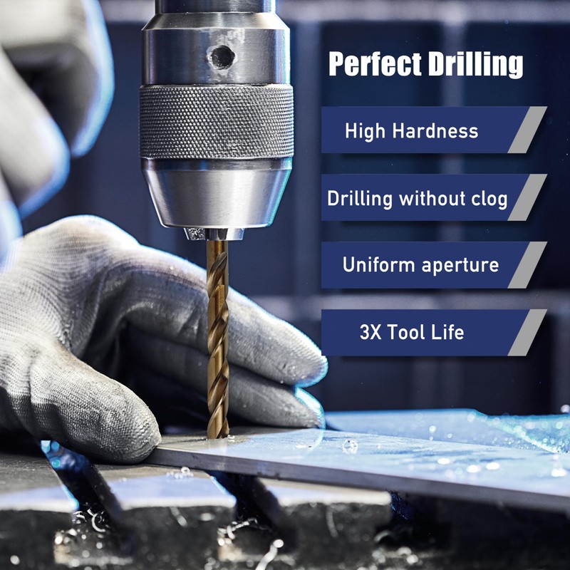 Pro-Edge Technology Cobalt Drill Set(1/16"-1/2"), 29 Pcs, M35 Jobber Drill