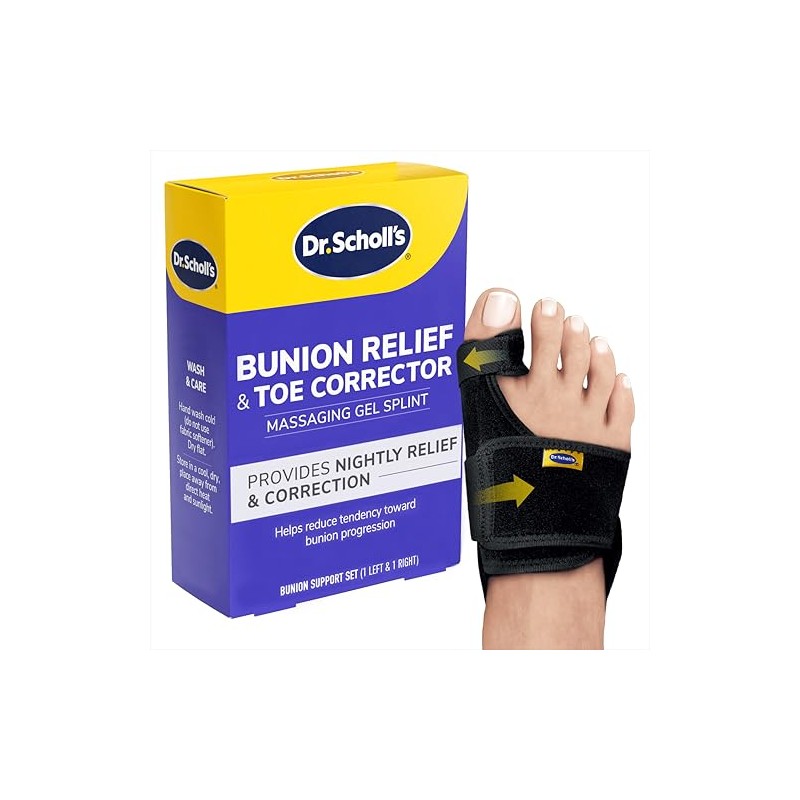 Dr. Scholl's Bunion Relief & Toe Corrector, 1 support set